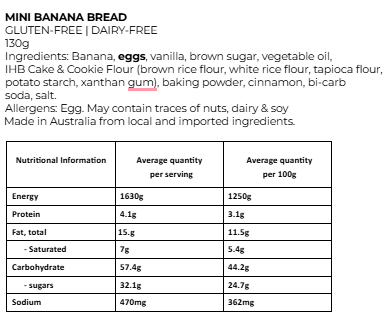 Mini Banana Breads GF/DF
