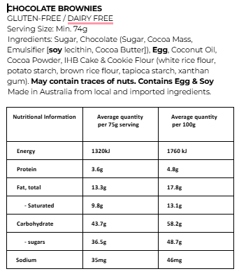Individually Boxed Brownies - Original Chocolate GF/DF