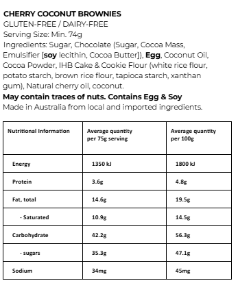 Cherry Coconut Brownies GF/DF