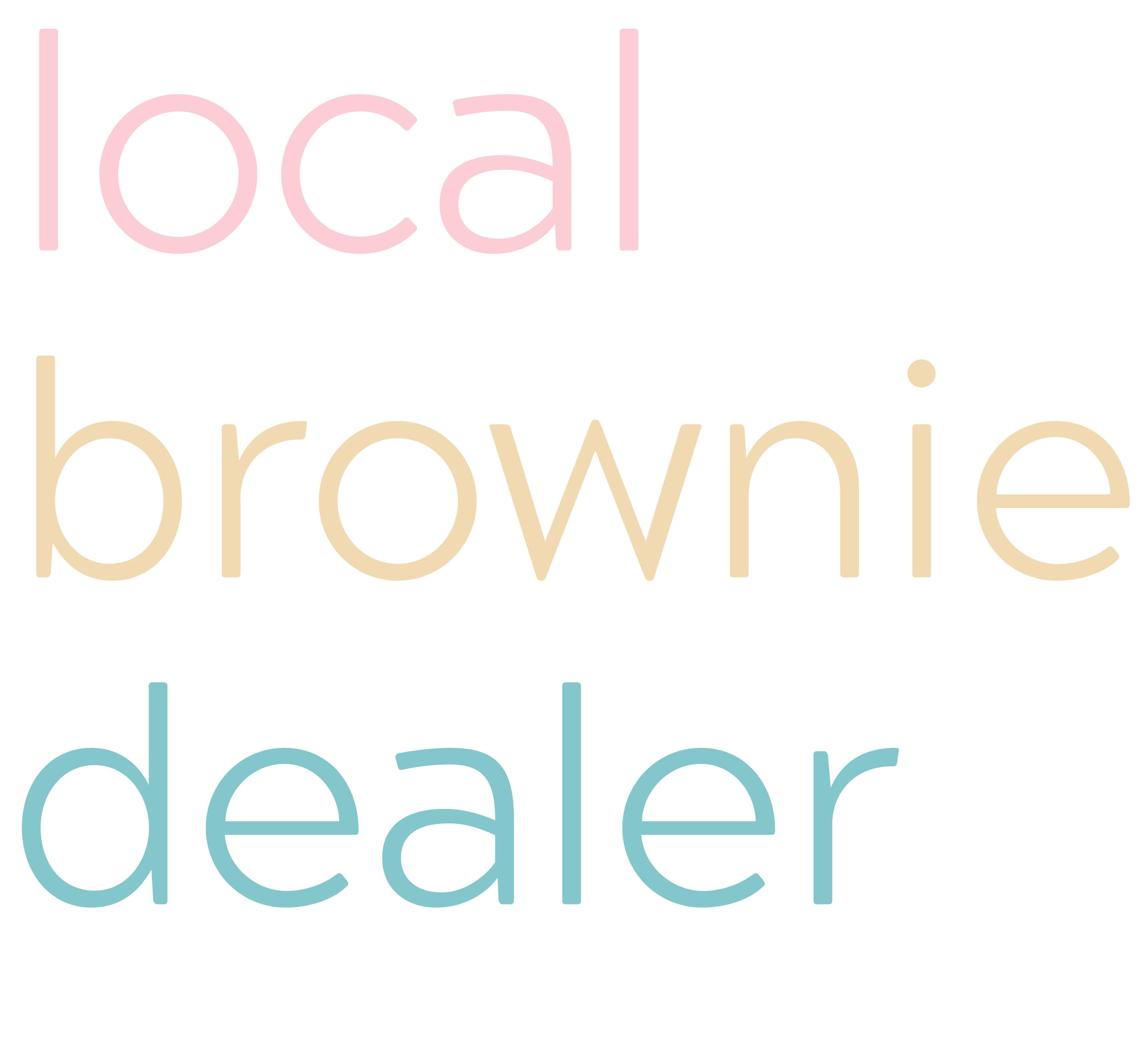 'Local Brownie Dealer' Counter Display Sign